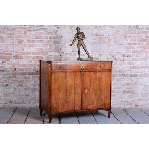 Empire Cabinet in Oak, Spruce, Mahogany Veneer and Brass, Austria, 1810s For Sale - Image 16 of 17