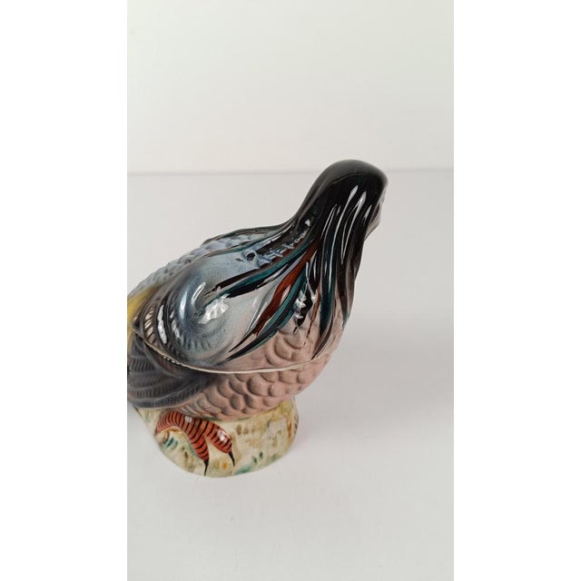 Vintage Pheasant Gravy Boat in Hand-Painted Ceramic, Italy, 1950s For Sale - Image 18 of 18