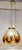 Metal Vintage Hanging Lamp with Brass Frame from Kaiser, 1970s For Sale - Image 7 of 12