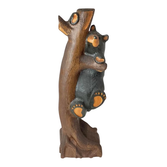 Vintage Chainsaw Bear Wood Carving by Big Sky Carvers For Sale