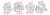 Cameo Porcelain Vases- 4 Assorted Styles For Sale