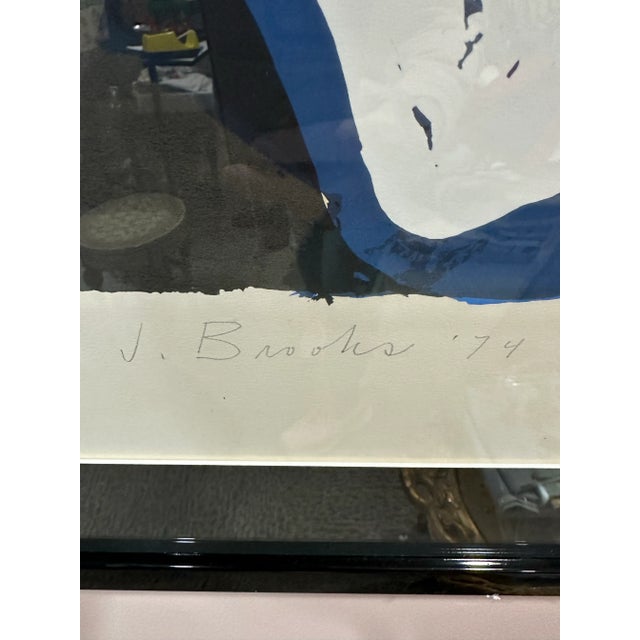 Jams Brooks 1906-1992 “ South Fork” lithograph. 1974 pencil signed and dated.#24/55 Frame size 48.5” x41.5” x 1.5” Image...