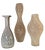 Murano Mezza Filigrana Art Glass White and White and Black Pin Stripe Swirl Vases- Set of 3 For Sale - Image 10 of 18