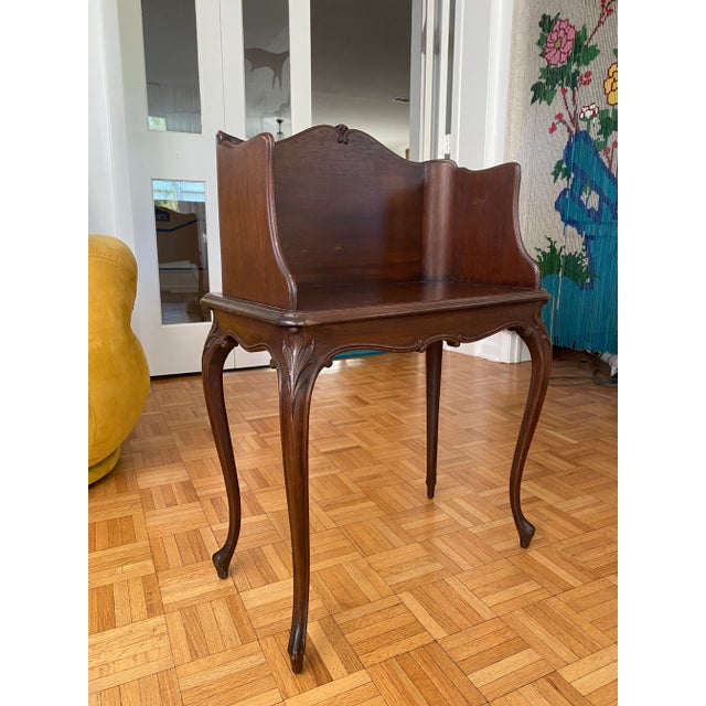Antique French Louis Curved Accent Table For Sale - Image 10 of 12