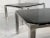 Metal Silver Metal & Black Glass Side Tables from by Maison Jansen, 1970s, Set of 2 For Sale - Image 7 of 10