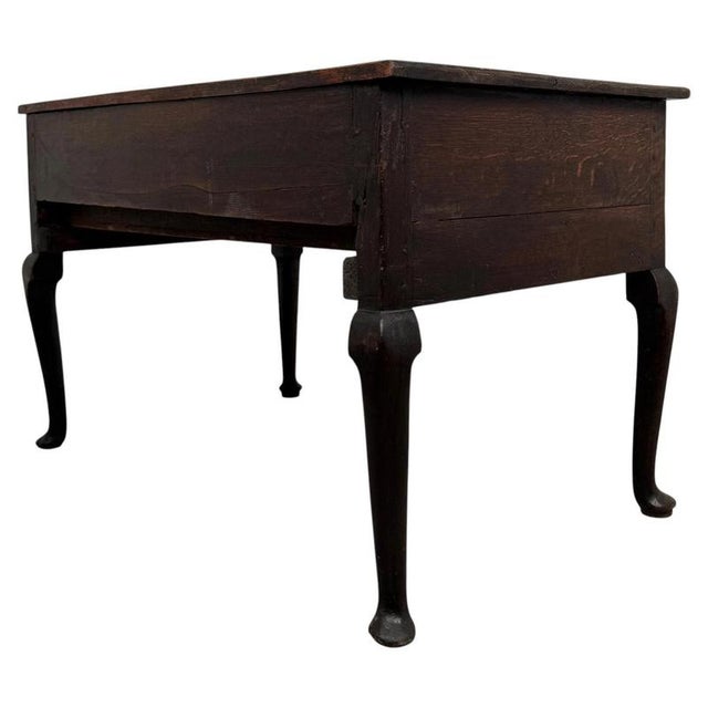 Wood Antique 18th Century English Georgian Oak Low Side Table For Sale - Image 7 of 12