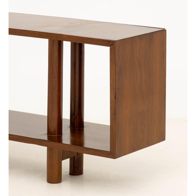 Set of Three Modern Graduated Walnut Modular Shelves For Sale - Image 12 of 14
