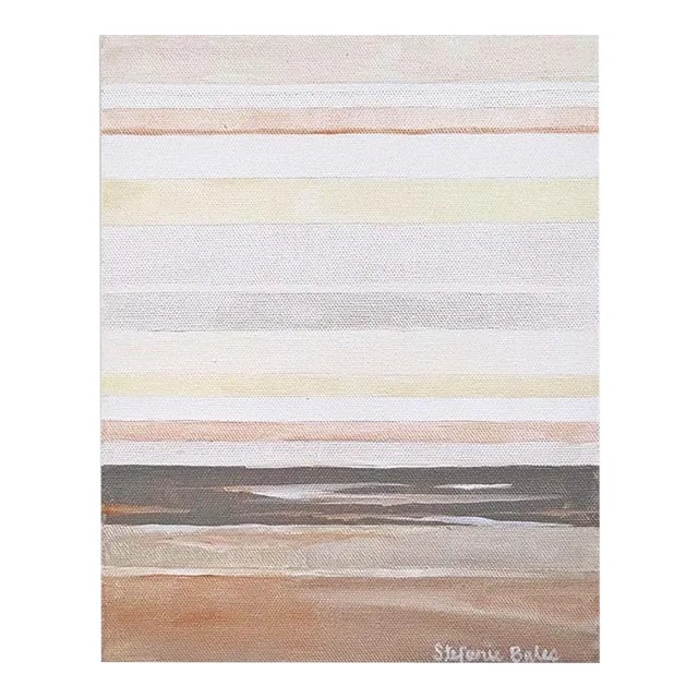 Abstract Impressionist Acrylic on Canvas Seascape Painting, "Pearl" For Sale