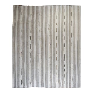 Vintage Zabihi Collection Oversize White Gray Turkish Kilim - 11'4" x 17' For Sale
