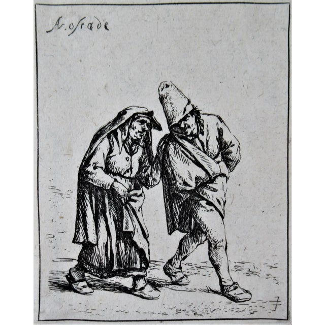 Artist: Adriaen Van Ostade (Dutch, 1610-1685) Title: The Couple Year : 1638 Medium: Etching Paper: Laid paper Image (plate...