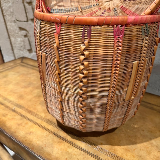 Decorative Vintage Woven Basket After Mimura Chikuho For Sale - Image 12 of 13