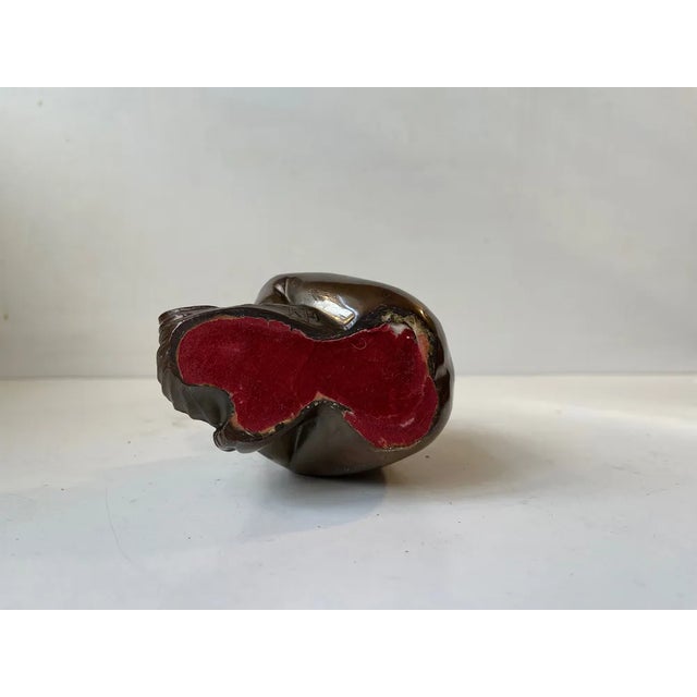 Metal Karl Josef Hoffman Bronze Sculpture Baby Boy and Fish, 1950s For Sale - Image 7 of 11