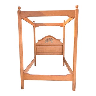 1990s Queen Canopy Poster Bed For Sale