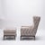 Lavender Birch Leather Wing Chair and Ottoman For Sale - Image 4 of 15