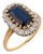 1910s Edwardian Gia 2.40 Carat No Heat Sapphire Diamond 18k Yellow Gold Cluster Ring, Size 7 For Sale