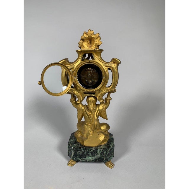 Gold Chinese-style clock, Louis XV style, early 19th century For Sale - Image 8 of 12