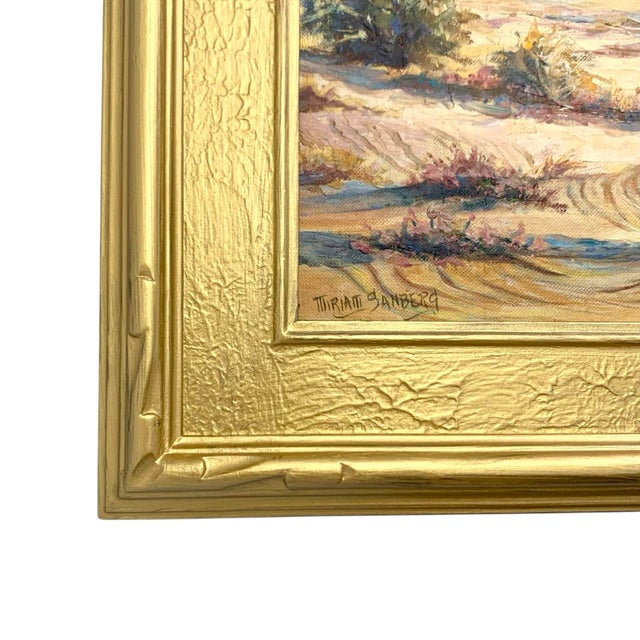 Sandberg Late 20th Century Painting California Desert Scene Oil on Board Signed Art Miriam Sandberg Art For Sale - Image 4 of 5
