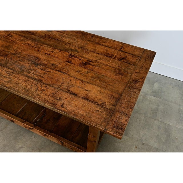 English 19th Century Farmhouse Table at Coffee Table Height For Sale - Image 9 of 11