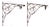 Antique Late 19th Century Wrought Iron Canopy Brackets For Sale