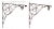 Antique Wrought Iron Canopy Brackets For Sale