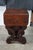 Antique American Empire Crotch Mahogany Drop Leaf Sewing Work Side Table Cabinet For Sale - Image 12 of 14