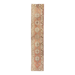 Vintage Circa 1940 Turkish Oushak Area Rugs 2ft 4in X 12ft 3in