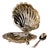 Cap Ferrat Fan Shell Lidded Bowl with Spoon, Gold For Sale
