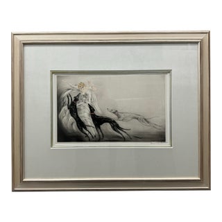 Icart, "Coursing Ii", Original Period Etching C. 1929 For Sale
