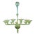Murano Apple Green Chandelier For Sale