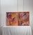 Modern Vintage Contemporary Abstract Expressionism Diptych Original Oil Paintings, a Pair, Magenta, Orange & Plum For Sale - Image 3 of 18