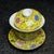 Vintage Chinese Yellow Ground Famille Rose Gaiwan Tea Set With Dragon Motif For Sale - Image 4 of 9