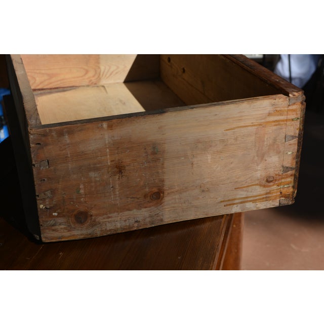 Antique English Pine Sideboard / Console Table W/ 2 Drawers & Removable Open Plate Rack For Sale - Image 9 of 18