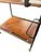Vintage Stitched Leather Bar Cart by Jacques Adnet, 1950s For Sale - Image 9 of 13