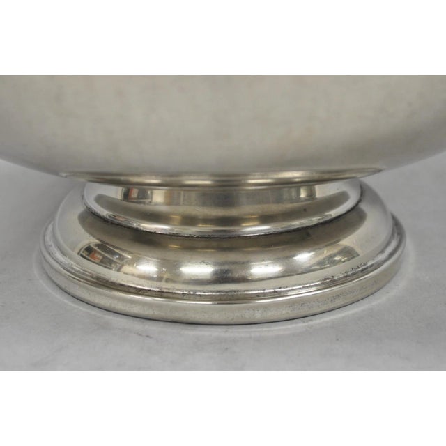 Vintage Modern Stainless Steel Metal Punchbowl Champagne Wine Chiller Ice Bucket For Sale In Philadelphia - Image 6 of 14