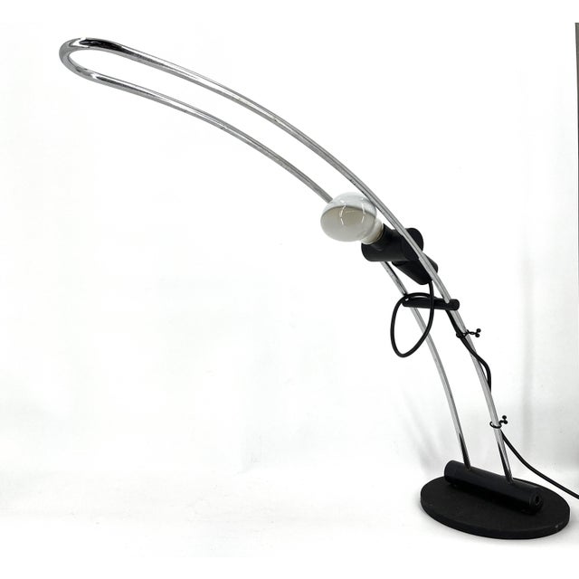 Black Italian Desk Lamp from Lumenform, 1970s For Sale - Image 8 of 10