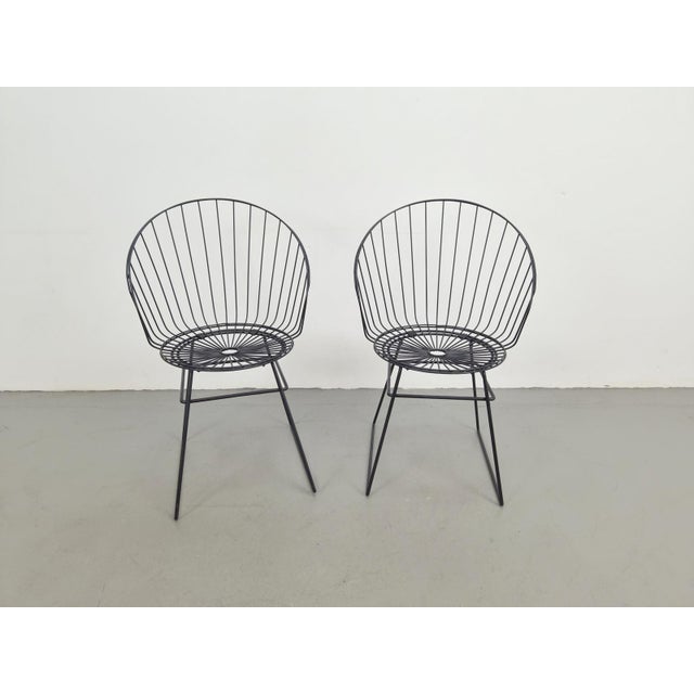 1950s Wire Chair by Cees Braakman for Pastoe, 1950s, Set of 2 For Sale - Image 5 of 16