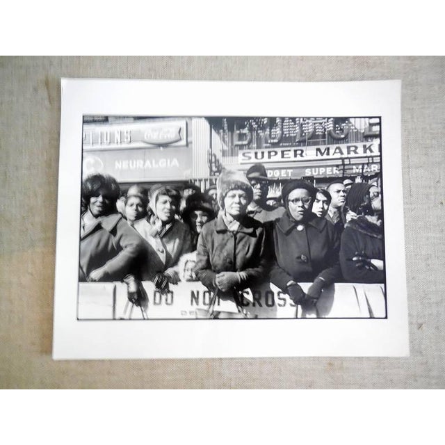 Fred McDarrah, Malcolm X Funeral Signed Vintage Silver Gelatin print, 1965 For Sale