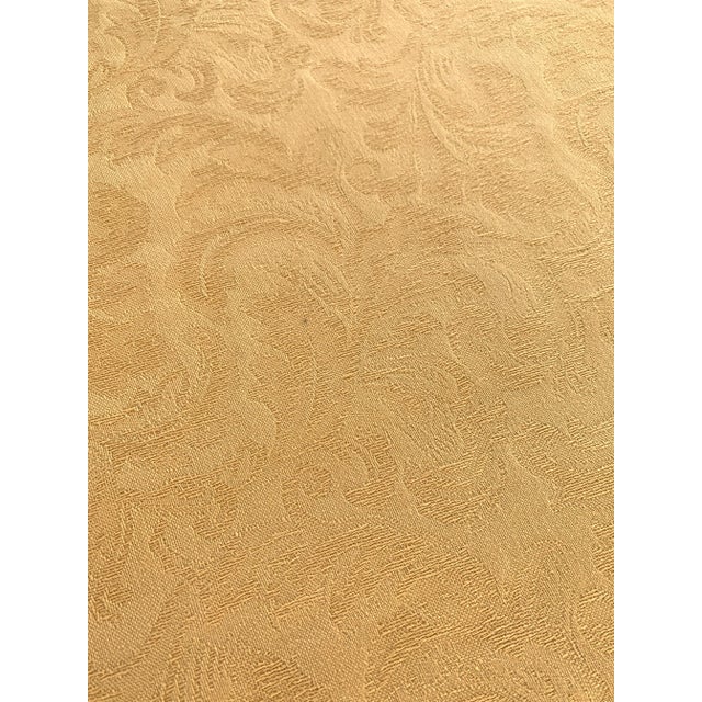 Mustard Vintage Damask Golden Mustard UpholsteryFabric- 9.25 Yards For Sale - Image 8 of 8