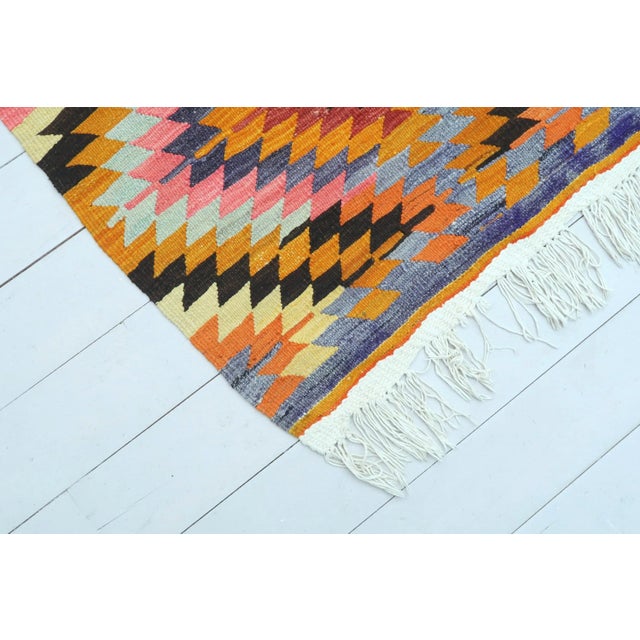 1960s Vintage Turkish Antalya Classic Kilim Rug For Sale - Image 5 of 13