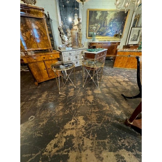 Black Pair of Jansen Manner Side Tables For Sale - Image 8 of 9