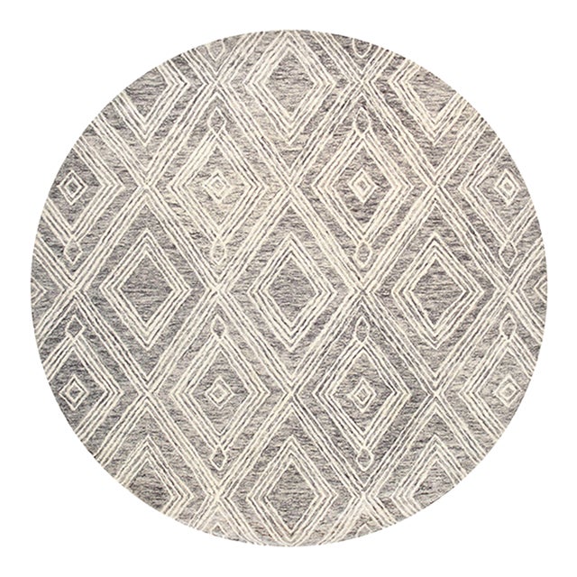 Pasargad Home Modern Silver Area Rug-Round 6' For Sale