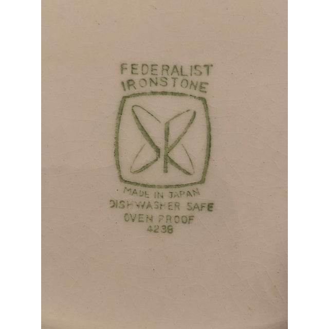 White 1950s White Federalist Ironstone Gravy Boat and Saucer For Sale - Image 8 of 12