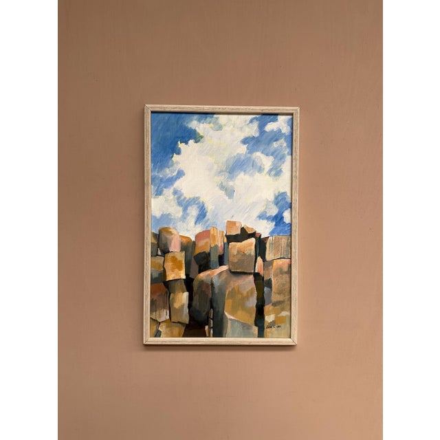 Eva S, Landscape, 1950s, Oil Painting on Canvas, Framed For Sale - Image 15 of 18