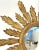 Wood French Gilt Sunburst or Starburst Convex Mirror (Diameter 28 1/8) For Sale - Image 7 of 10