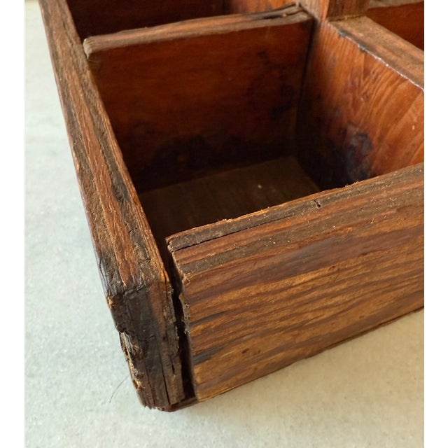 Primitive Wood Tool or Sewing Box With Lid For Sale - Image 14 of 15