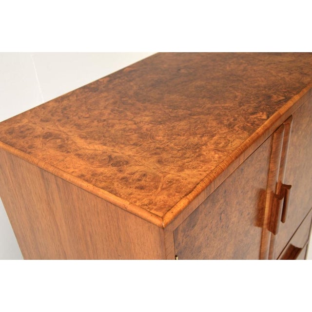 Art Deco Burr Walnut Tallboy, 1930s For Sale - Image 10 of 14