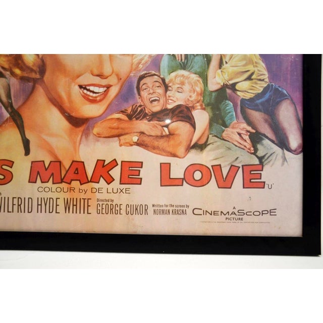 Vintage Framed Marilyn Monroe Let’s Make Love Film Poster For Sale - Image 6 of 8