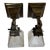 Pair of Mission/Craftsman Brass and Holophane Glass Sconces, Circa 1910 For Sale