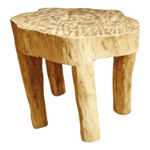 Contemporary Rustic Naga Four Leg Wood Table