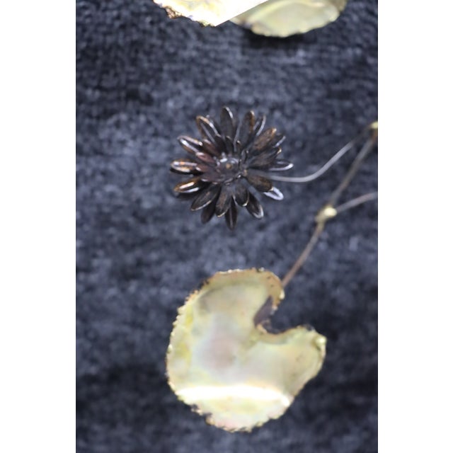 Curtis Jere Brass Botanical Wall Sculpture For Sale - Image 4 of 8